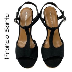 ☀️FRANCO SARTO Platform Espadrille-Style Wedge Sandals, Size 9M